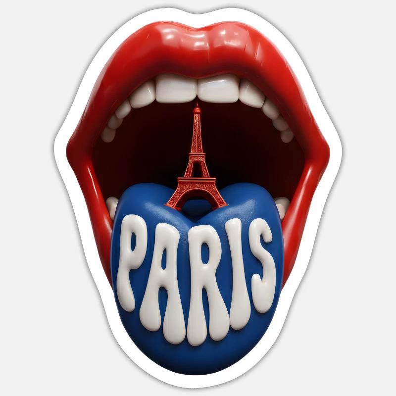 Pop Art de la Langue de Paris Sticker taille S (10 x 10 cm)