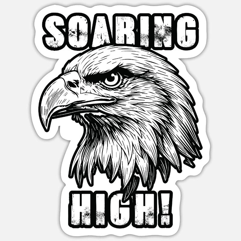 Golden Eagle Soaring High Liberty Sticker size S (10 x 10 cm)