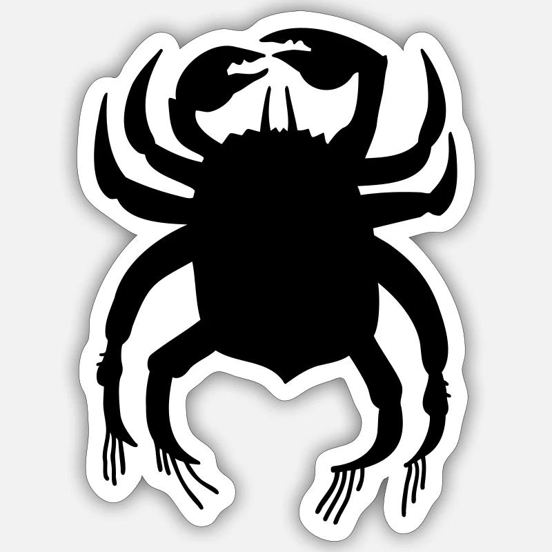 crab - Sticker size S (10 x 10 cm) - white matte