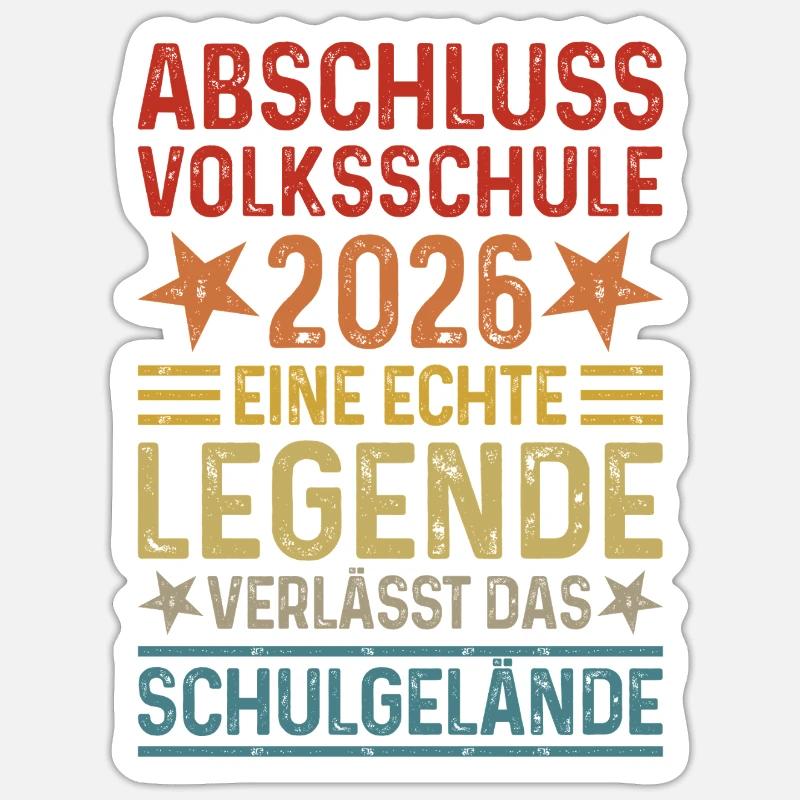 Graduation 2026 elementary school Sticker size S (10 x 10 cm)