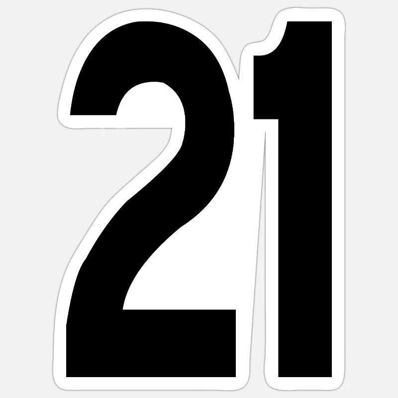 21 - Sticker taille S (10 x 10 cm) - blanc mat