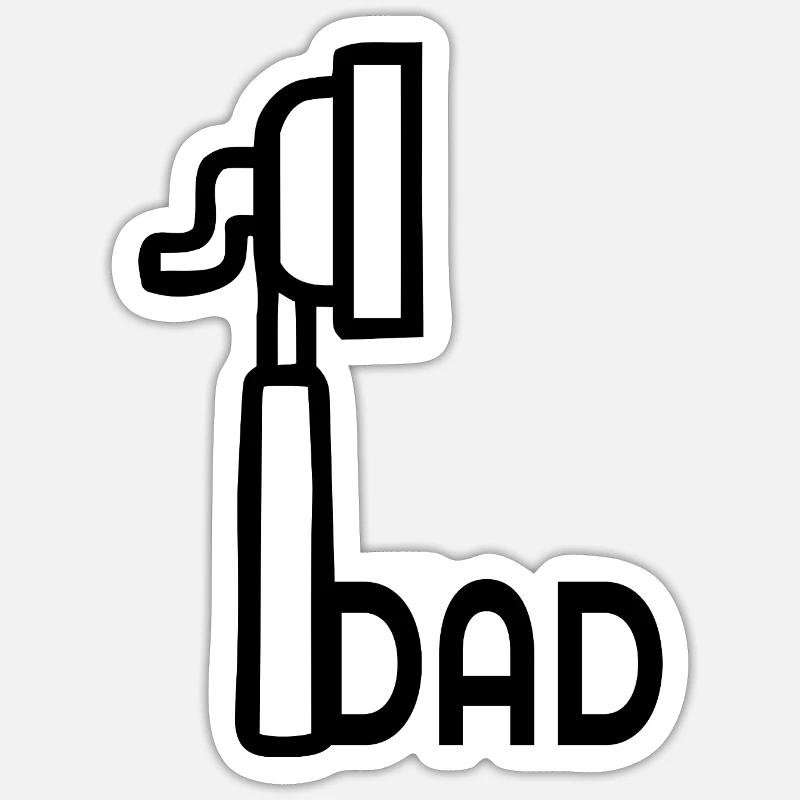 Espresso Coffee Machine Dad - Sticker size S (10 x 10 cm) - white matte