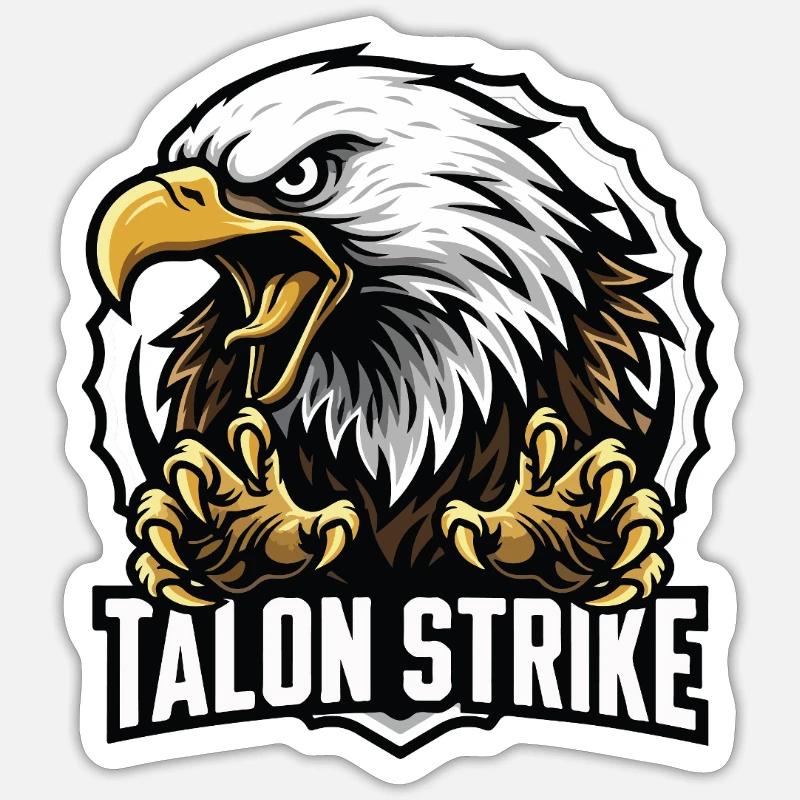 Angriffsstärke des Talon Strike Eagle - Sticker Größe S (10 x 10 cm) - Mattweiß