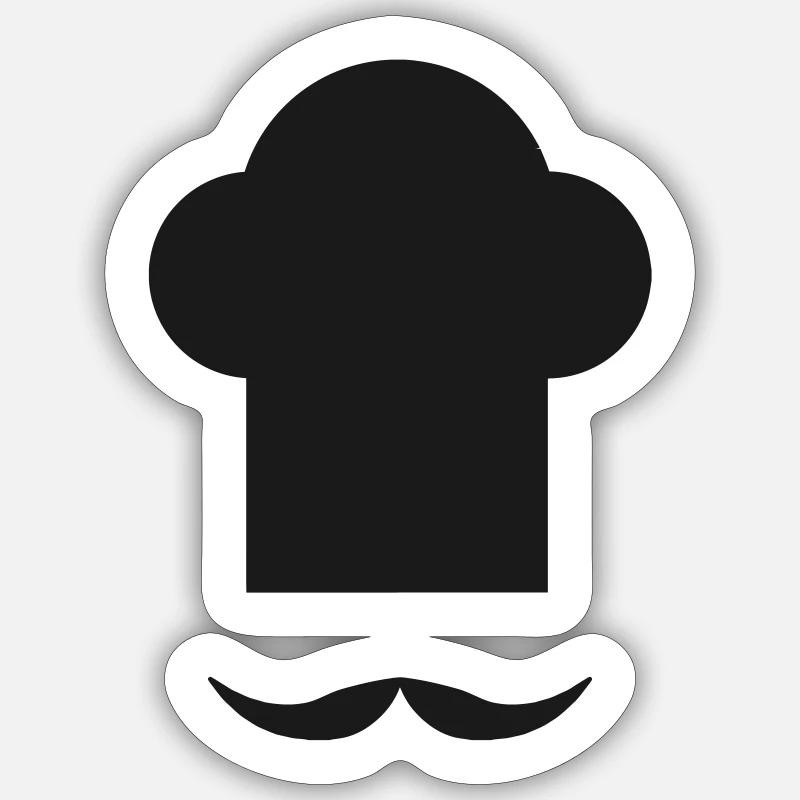 Chef - Kitchen - Cook - Sticker size S (10 x 10 cm) - white matte