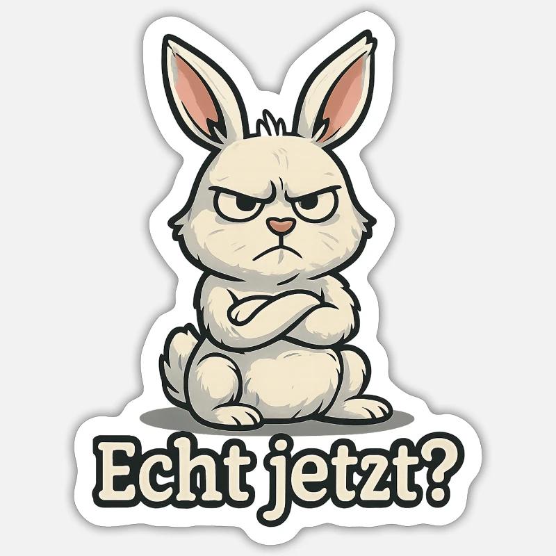 Really now rabbit Sticker size S (10 x 10 cm)