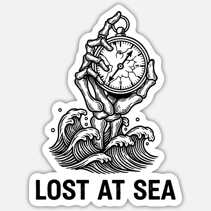 Eternal Navigation - Sticker size S (10 x 10 cm) - white matte