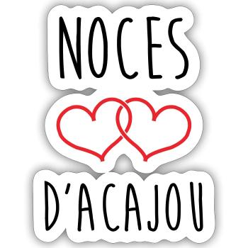 Mahogany Wedding 27 Years - Sticker size S (10 x 10 cm) - white matte - Front