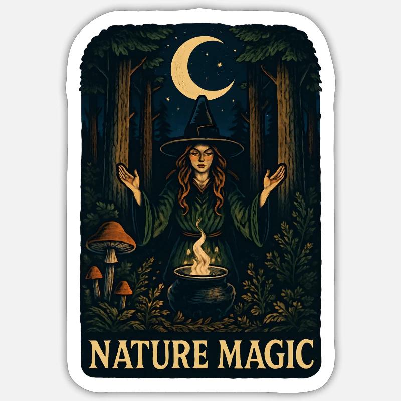 Forest Magic Moon Magic - Sticker size S (10 x 10 cm) - white matte