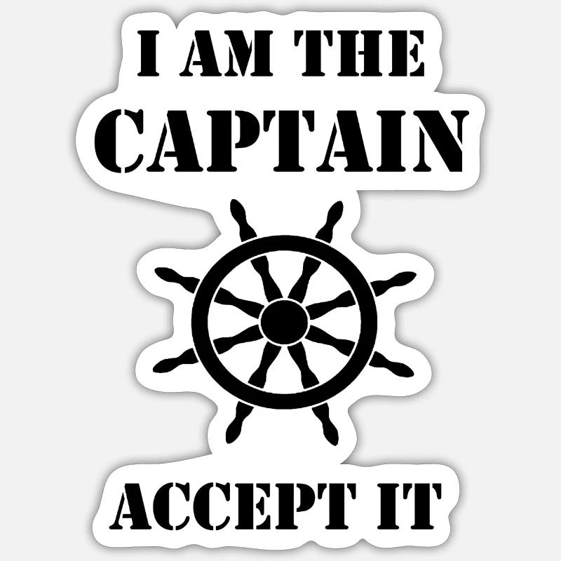captain-02 - Sticker size S (10 x 10 cm) - white matte