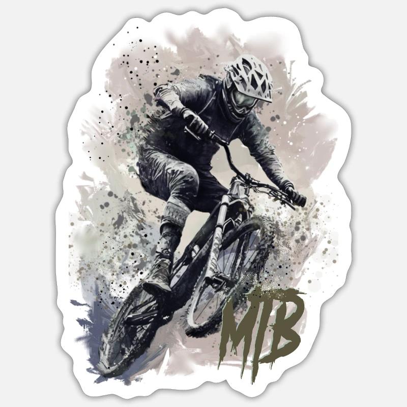 Mtb - Sticker size S (10 x 10 cm) - white matte