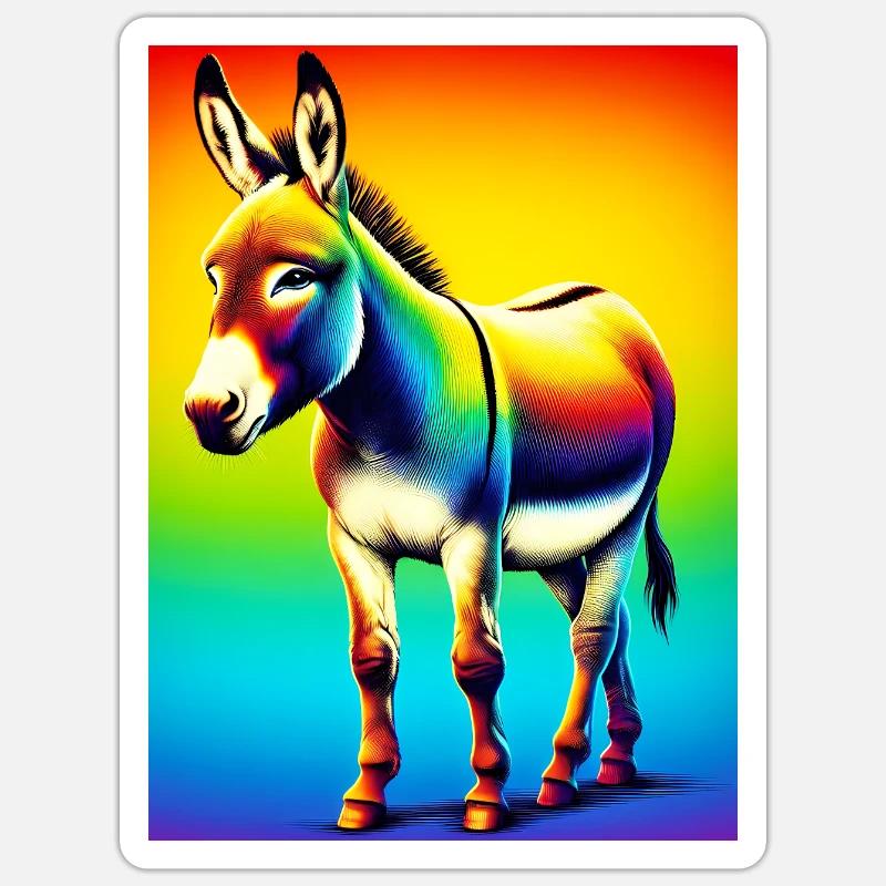 Mule âne Sticker taille S (10 x 10 cm)