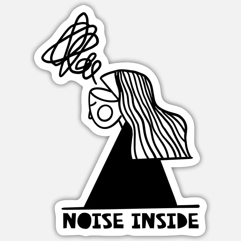 Noise Inside - Sticker size S (10 x 10 cm) - white matte