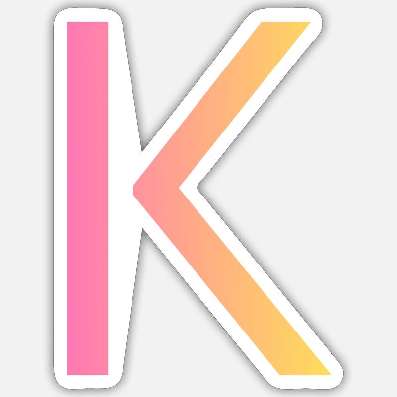 K - Sticker size S (10 x 10 cm) - white matte