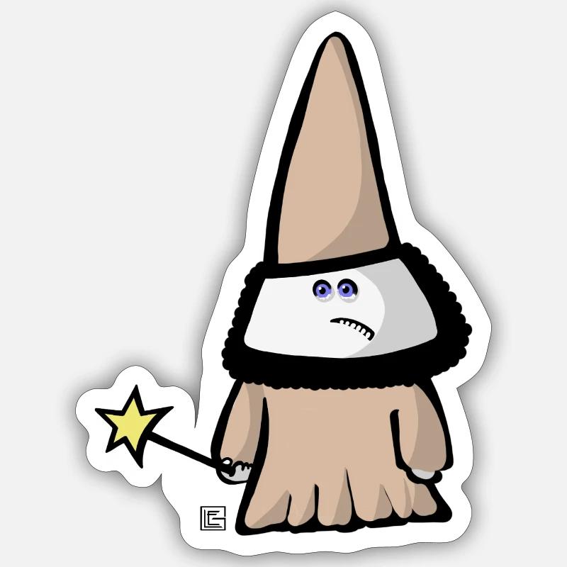 Cosmo Cone Hut - Sticker Größe S (10 x 10 cm) - Mattweiß