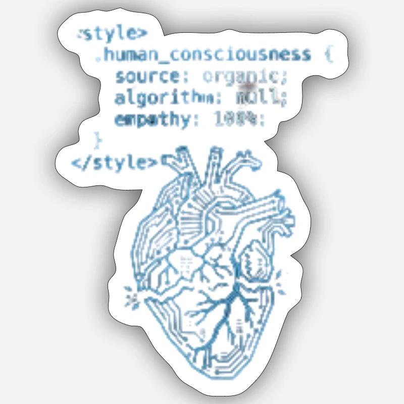 Programmer Heart CSS Code - Tech & Empathy Art Sticker size S (10 x 10 cm)