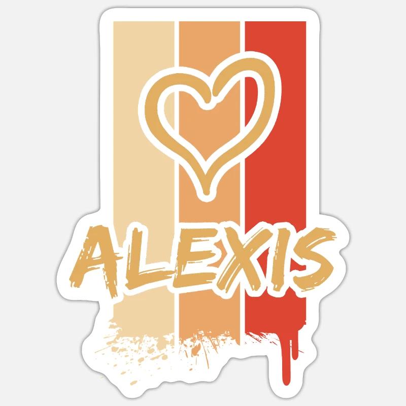 Alexis - Sticker Größe S (10 x 10 cm) - Mattweiß