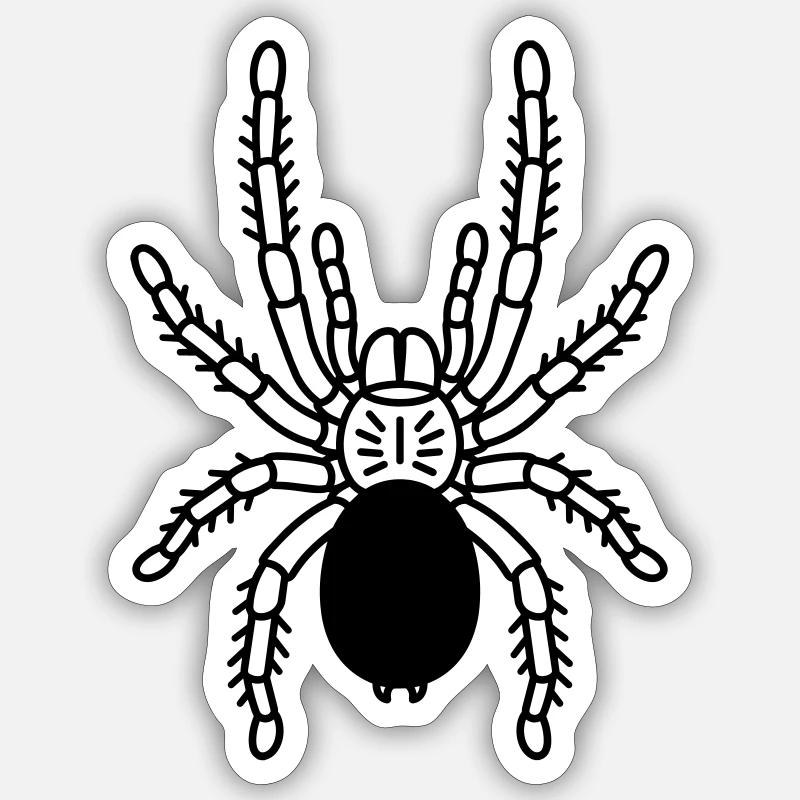 Tarantel Tarantel - Sticker Größe S (10 x 10 cm) - Mattweiß