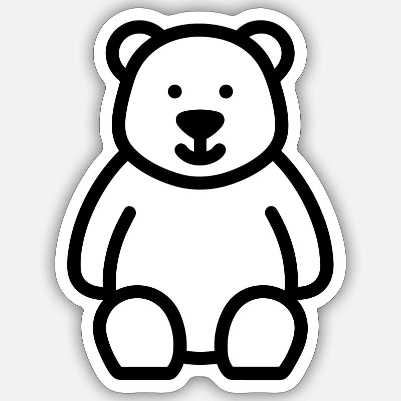 bear - Sticker size S (10 x 10 cm) - white matte