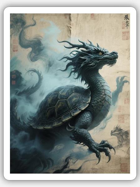 Die Säule der Welten: Xuangui – Anker - Sticker Größe S (10 x 10 cm) - Mattweiß