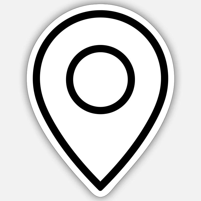 localization - Sticker size S (10 x 10 cm) - white matte