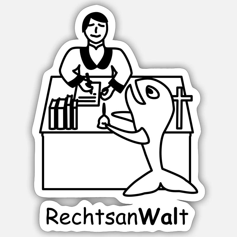 TIB_An-Wal-t - Sticker Größe S (10 x 10 cm) - Mattweiß