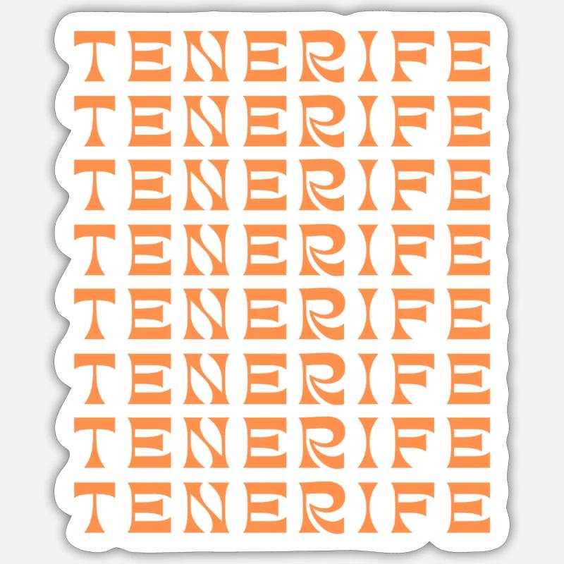 Tenerife Grid Pattern - Sticker size S (10 x 10 cm) - white matte