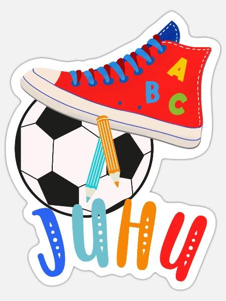 ABC-Schützen mit Fußball-Liebe - Sticker Größe S (10 x 10 cm) - Mattweiß