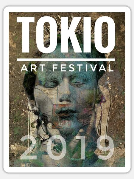 TOKIO Art Festival - Sticker Größe S (10 x 10 cm) - Mattweiß