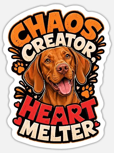 Ungarischer Pointer - Sticker Größe S (10 x 10 cm) - Mattweiß