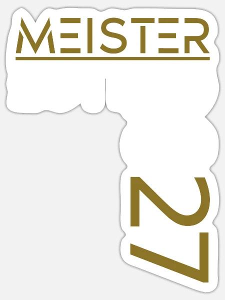 Meister est. 2027 - Sticker Größe S (10 x 10 cm) - Mattweiß