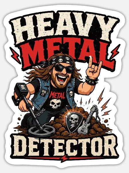 Sondengänger Sondler Heavy-Metal-Detector - Sticker Größe S (10 x 10 cm) - Mattweiß