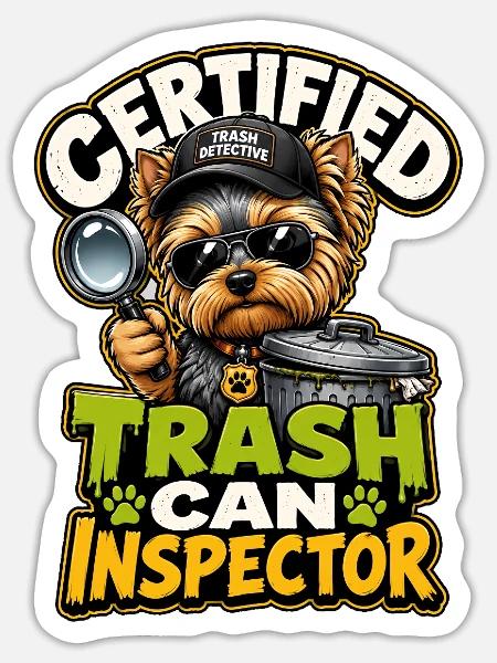 Yorkshire Terrier - Sticker Größe S (10 x 10 cm) - Mattweiß