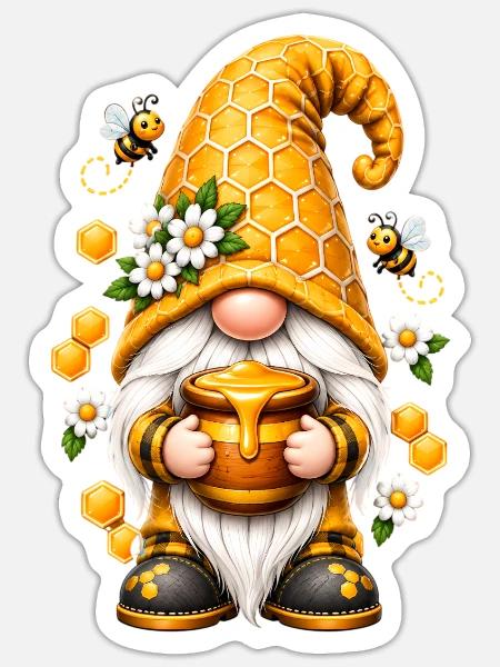Süße Zwerge unter den Gnomen - Sticker Größe S (10 x 10 cm) - Mattweiß