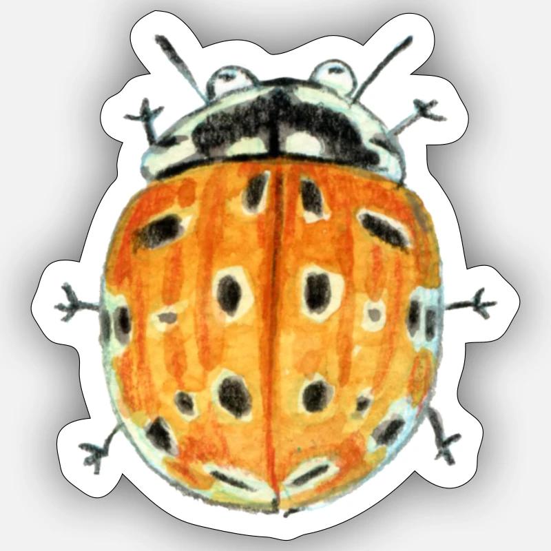 eyespot ladybug - Sticker size S (10 x 10 cm) - white matte