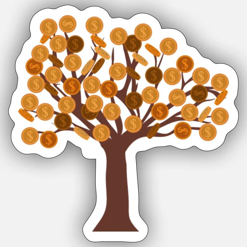 Plante d’argent - Sticker taille S (10 x 10 cm) - blanc mat