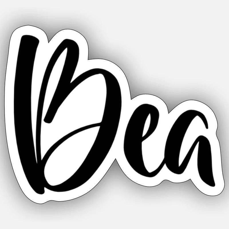 Name - Bea - Sticker Größe S (10 x 10 cm) - Mattweiß