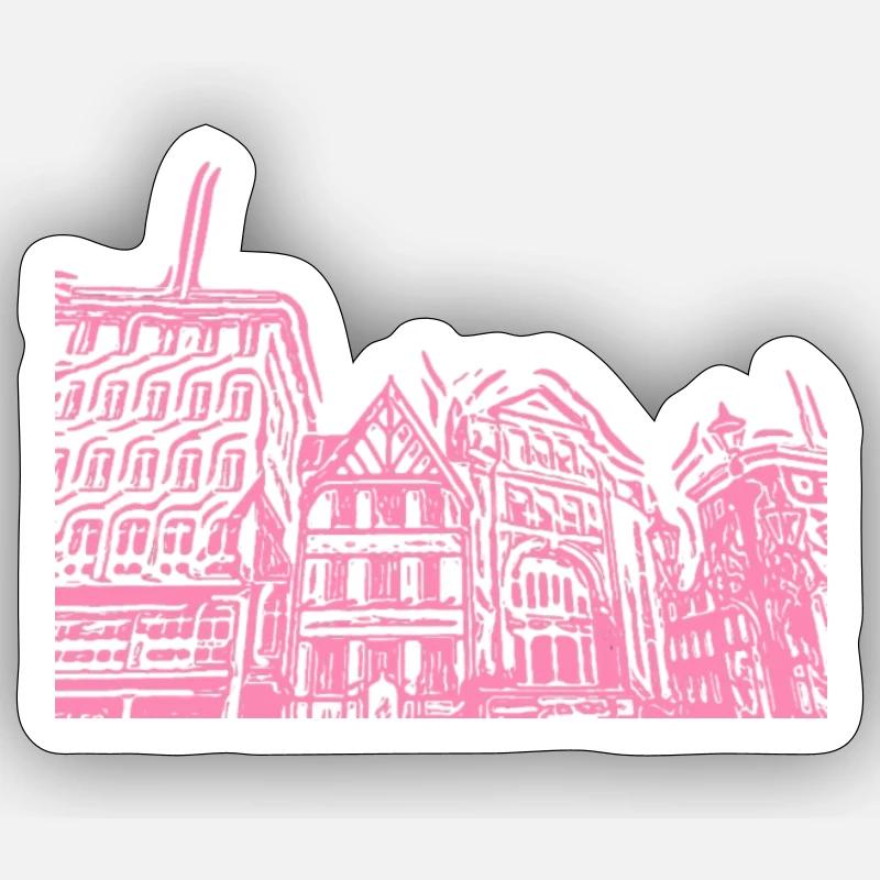 Small town Sticker size S (10 x 10 cm)