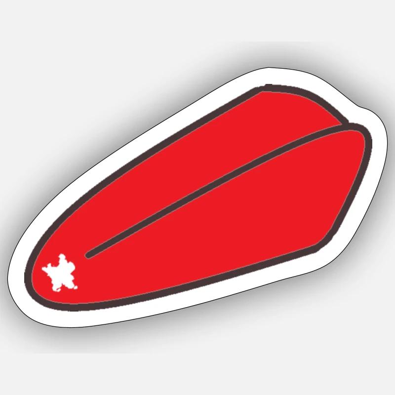 Langue avec flocon de couleur Sticker taille S (10 x 10 cm)