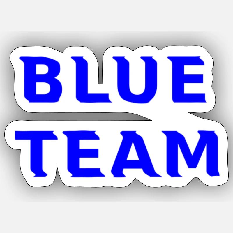 Blue Team - Sticker Größe S (10 x 10 cm) - Mattweiß