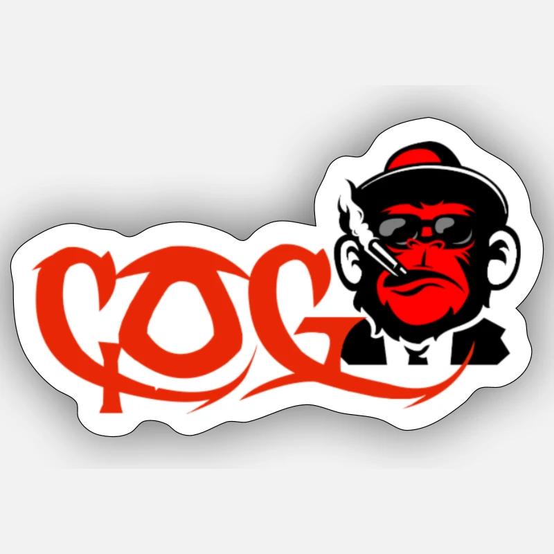 COG - Sticker size S (10 x 10 cm) - white matte