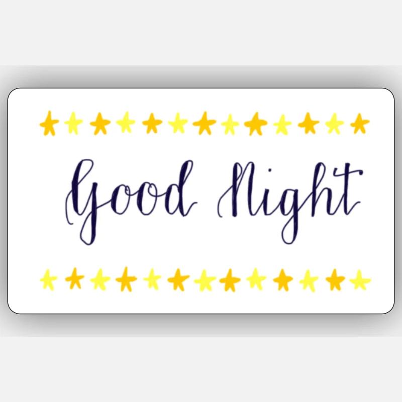 good night Sticker Größe S (10 x 10 cm)