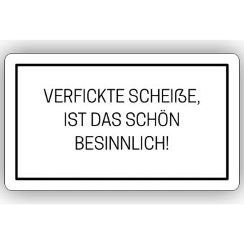 FUCKING SHIT IS THE NICE CONTEMPLATIVE - Sticker size S (10 x 10 cm) - white matte - Front