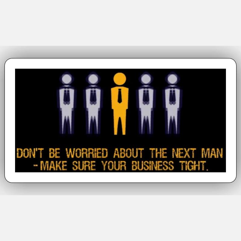 Don‘t worry, just hustle - Sticker Größe S (10 x 10 cm) - Mattweiß