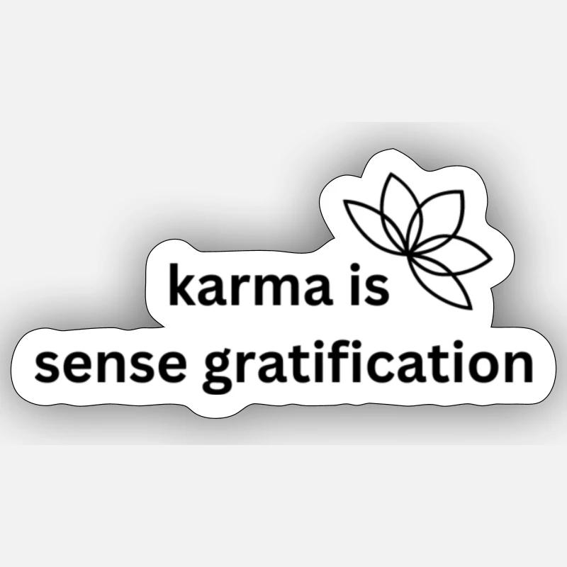 KARMA - Sticker taille S (10 x 10 cm) - blanc mat