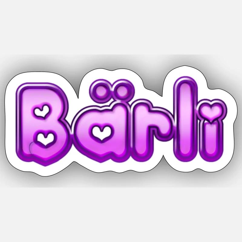 Text Bärli Sticker Größe S (10 x 10 cm)