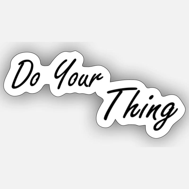 DYT Basic Design - Sticker Größe S (10 x 10 cm) - Mattweiß