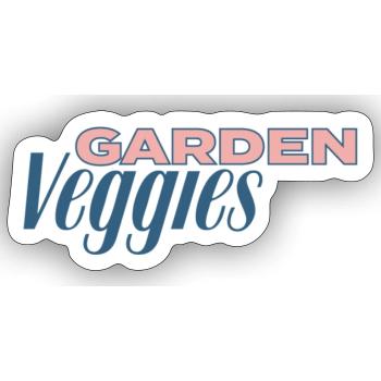 Garden Veggies lettering - Sticker size S (10 x 10 cm) - white matte - Front