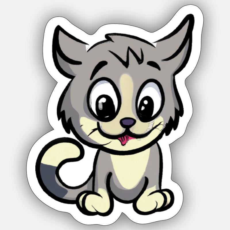 Sweet Dog - Sticker Größe S (10 x 10 cm) - Mattweiß