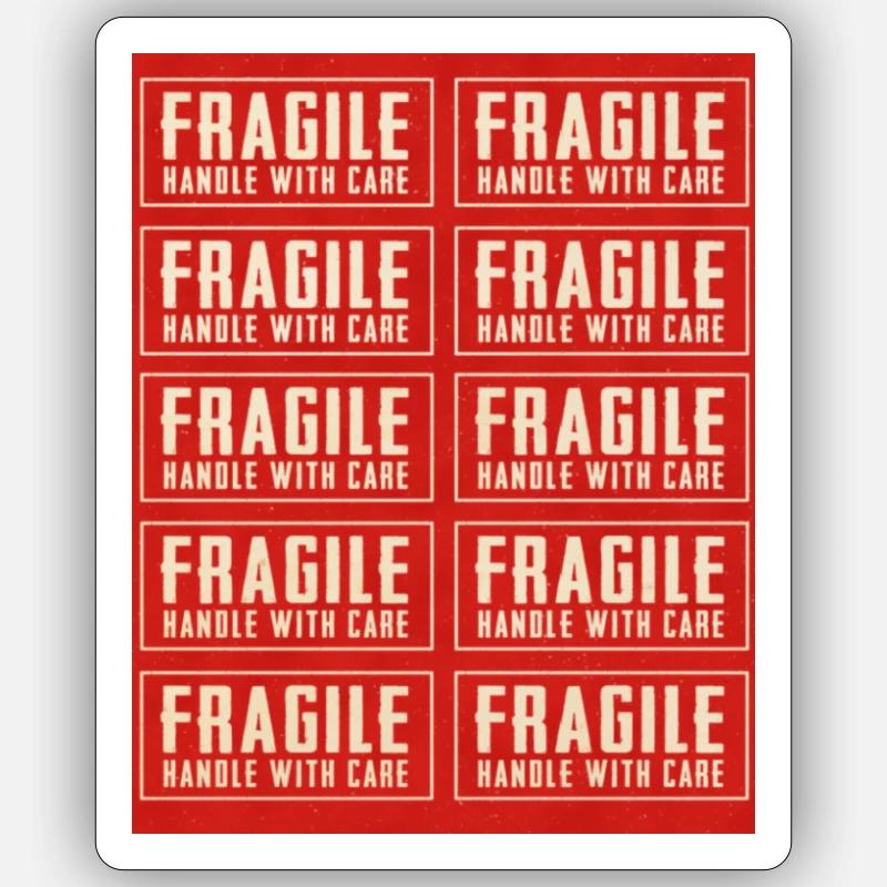 FRAGILE CHUI - Sticker size S (10 x 10 cm) - white matte