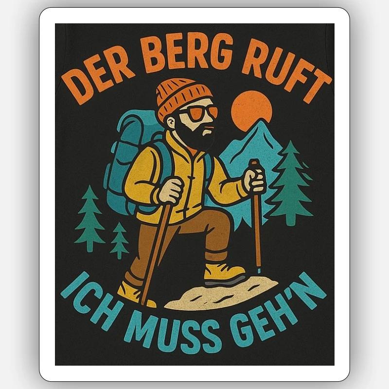 Der Berg ruft Sticker Größe S (10 x 10 cm)
